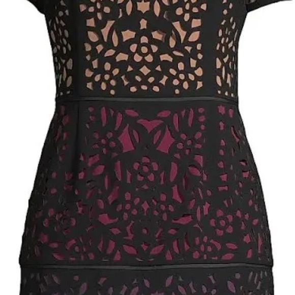 Shani Black Ombré Laser Cut Sheath Dress Party Cocktail SZ 2 New - Picture 4 of 4